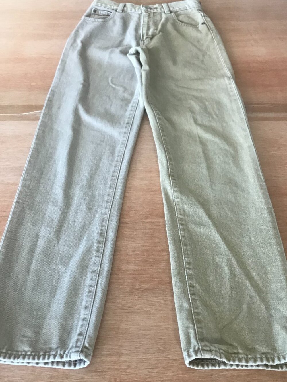 Moussy Tapered Jeans Women 1 US Small Beige High Rise Japanese Denim Sculpting